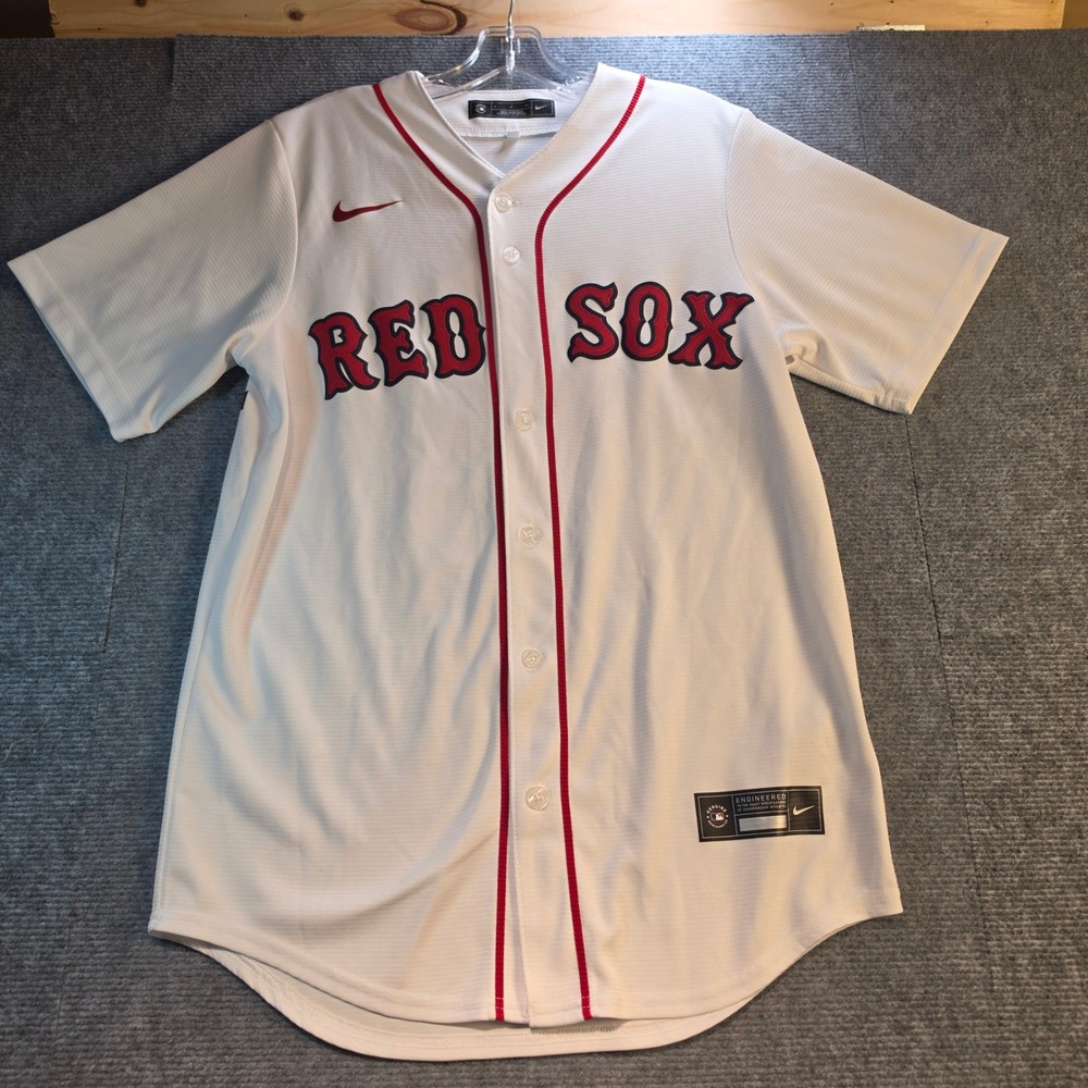 Nike Boston Red Sox Jersey Men Small White Good Yastrzemski 8 MLB Baseball